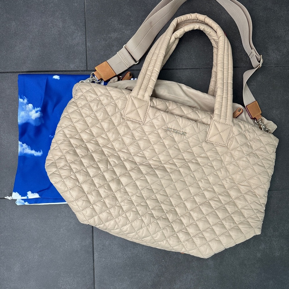 Medium MZ Wallace Metro Tote Deluxe in Buff